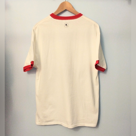 RARE Grand Theft Auto Republican Space Rangers Ringer T-shirt 100% Cotton - Picture 2 of 9